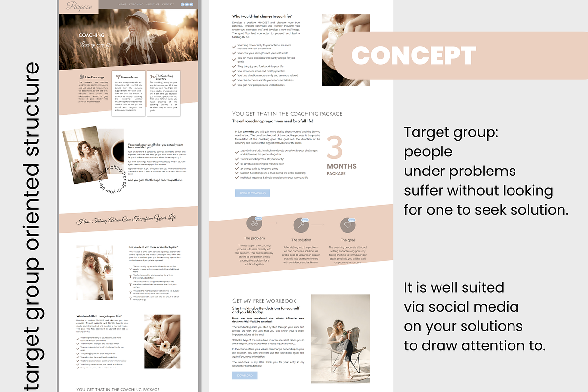 Boho wordpress elementor template, a WordPress Template by myvisuell.de Webdesign (Photo 3 of 8)
