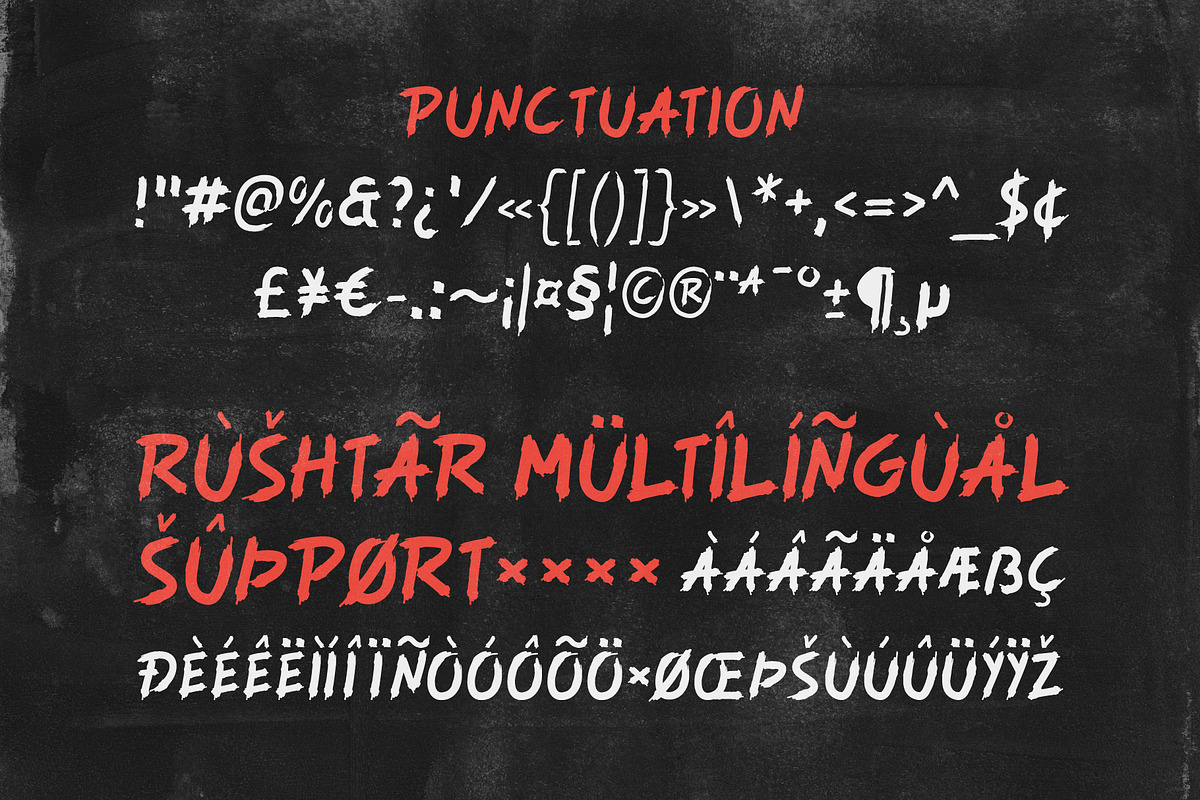 Rushtar - Brush Grunge Typeface, a Handwritten Font by Drizy (Photo 5 of 10)