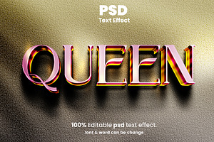 Luxury Queen Editable Text Effects