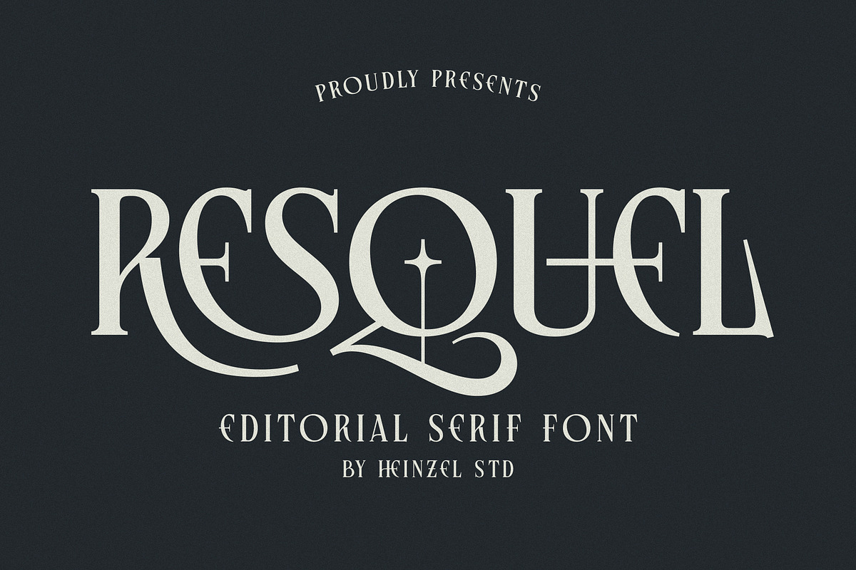 Resquel Elegant Editorial Serif Font, a Serif Font by Heinzel Std (Photo 1 of 21)