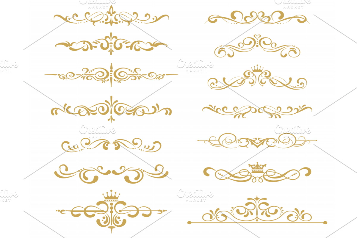 Gold element vector, a Pattern Graphic by kio