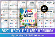 2027 Lifestyle Balance Workbook kdp, a Stationery Template by Mustafiz (Thumbnail 1 of 4)