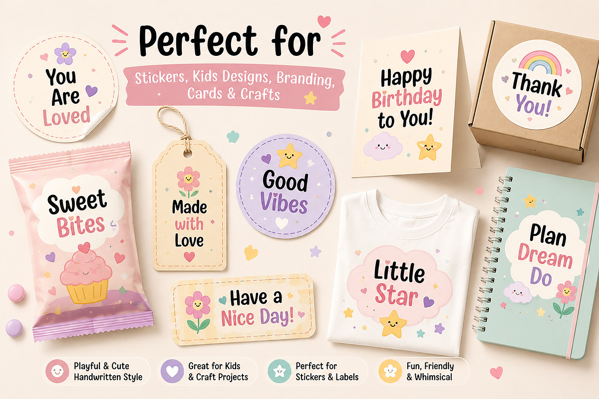 Happy Whimsyra, a Script Font by Wow Magic (Photo 2 of 5)