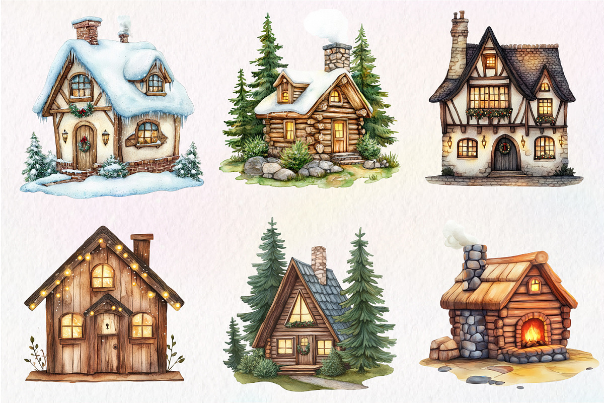 Christmas Winter Residence Clipart, an Illustration by Dream Creation (Photo 6 of 6)