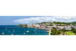 Panorama of Fort-de-France bay and city skyline in Martinique, an Architecture Photo by Leonid Andronov