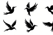 Flying Bird Silhouette Bundle, an Illustration by Designs_River (Thumbnail 2 of 10)