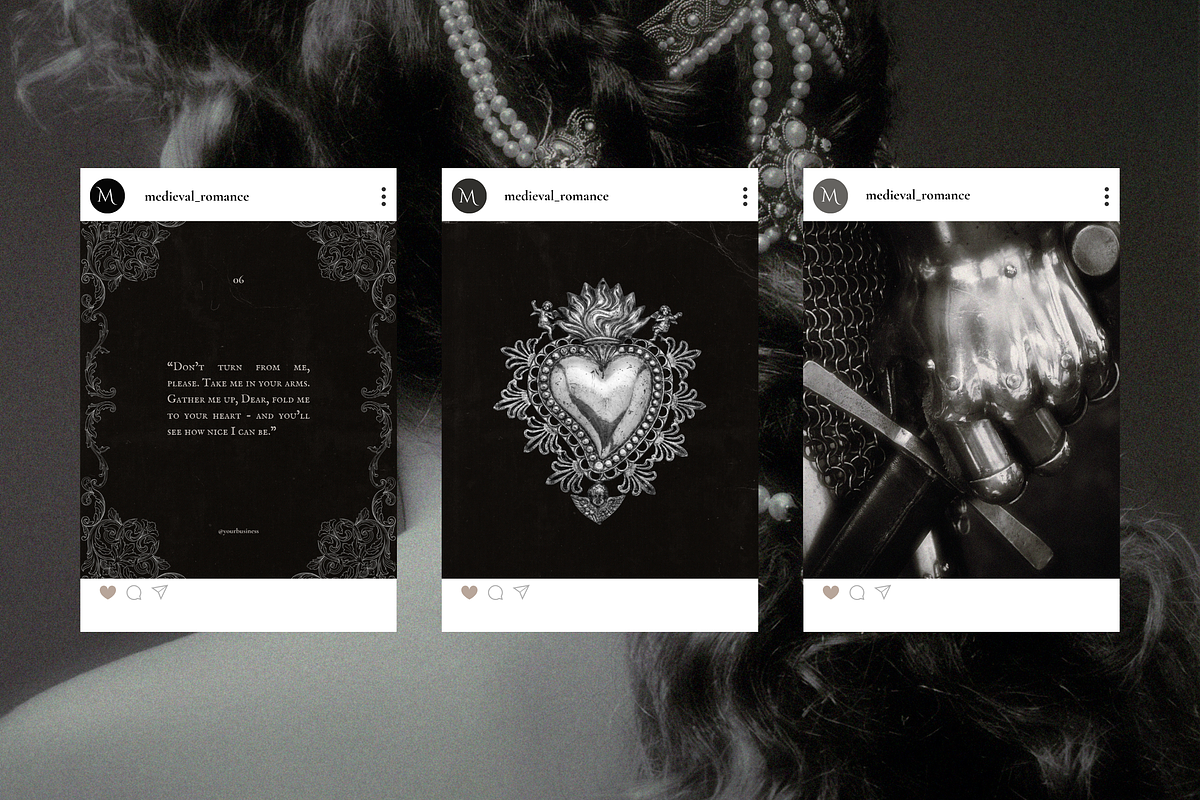 Medieval Romance Social Media Bundle, a Social Media Template by The Flossy Finch (Photo 11 of 23)