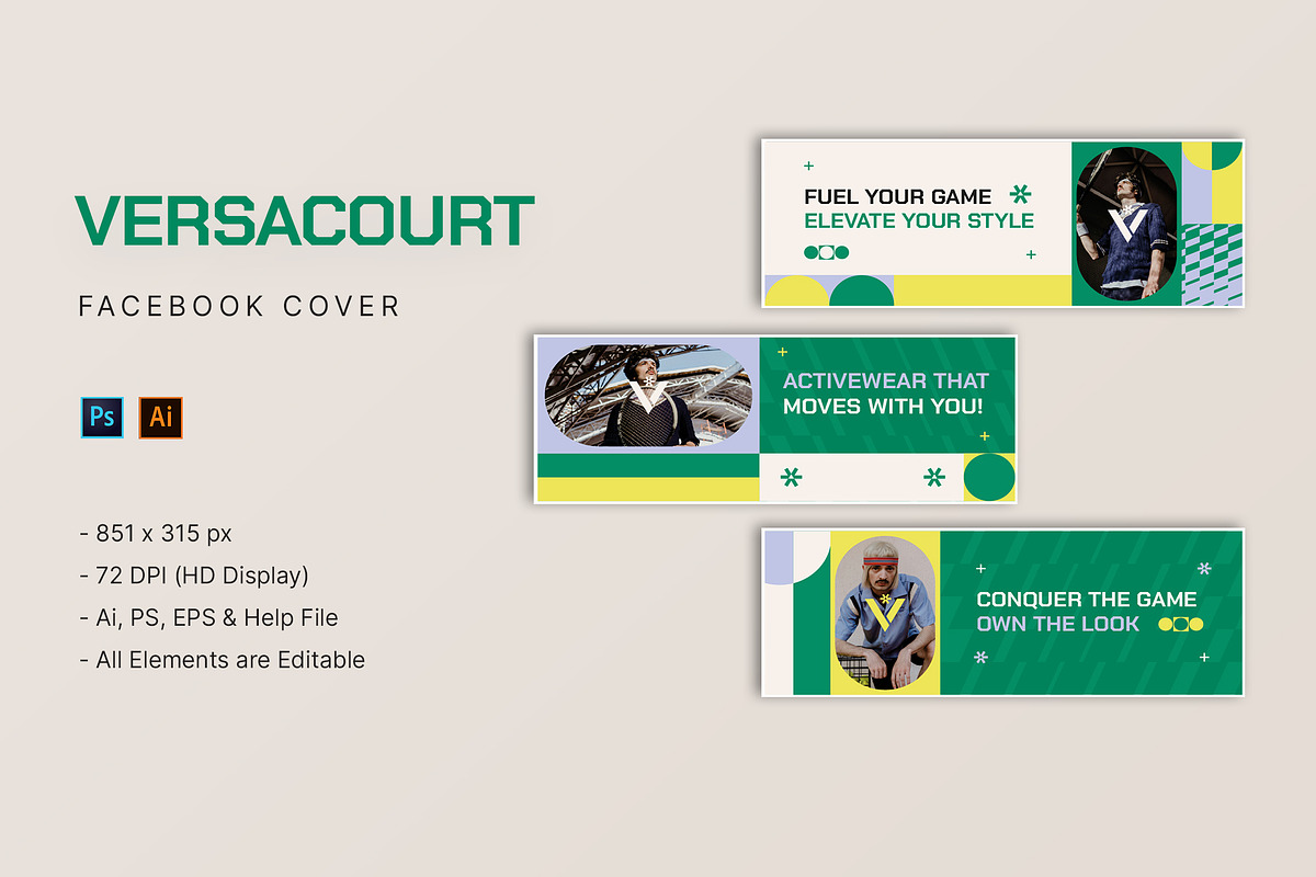 Versacourt - Facebook Cover, a Social Media Template by StreaksideStd (Photo 1 of 3)