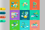 Set of business and starup concepts., a Work Illustration by julia_musdotter (Thumbnail 1 of 22)