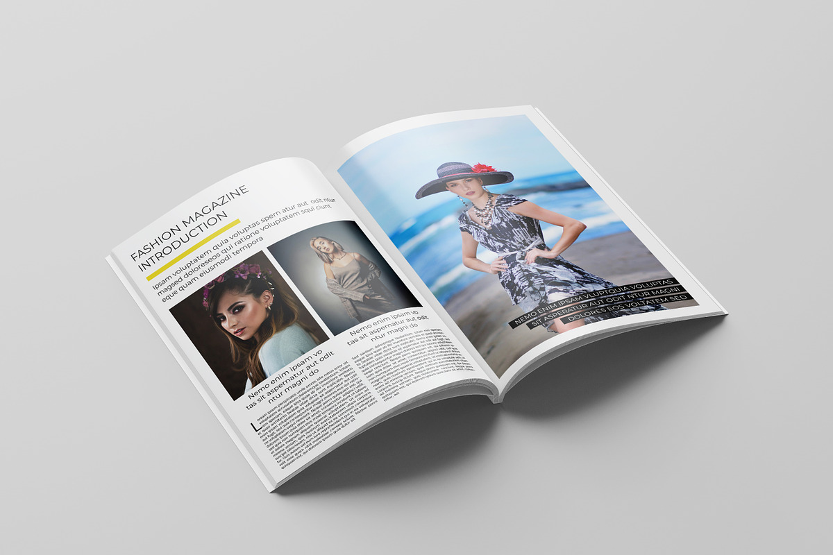 Minimal Fashion Magazine Template, a Magazine Template by retrographix (Photo 4 of 17)