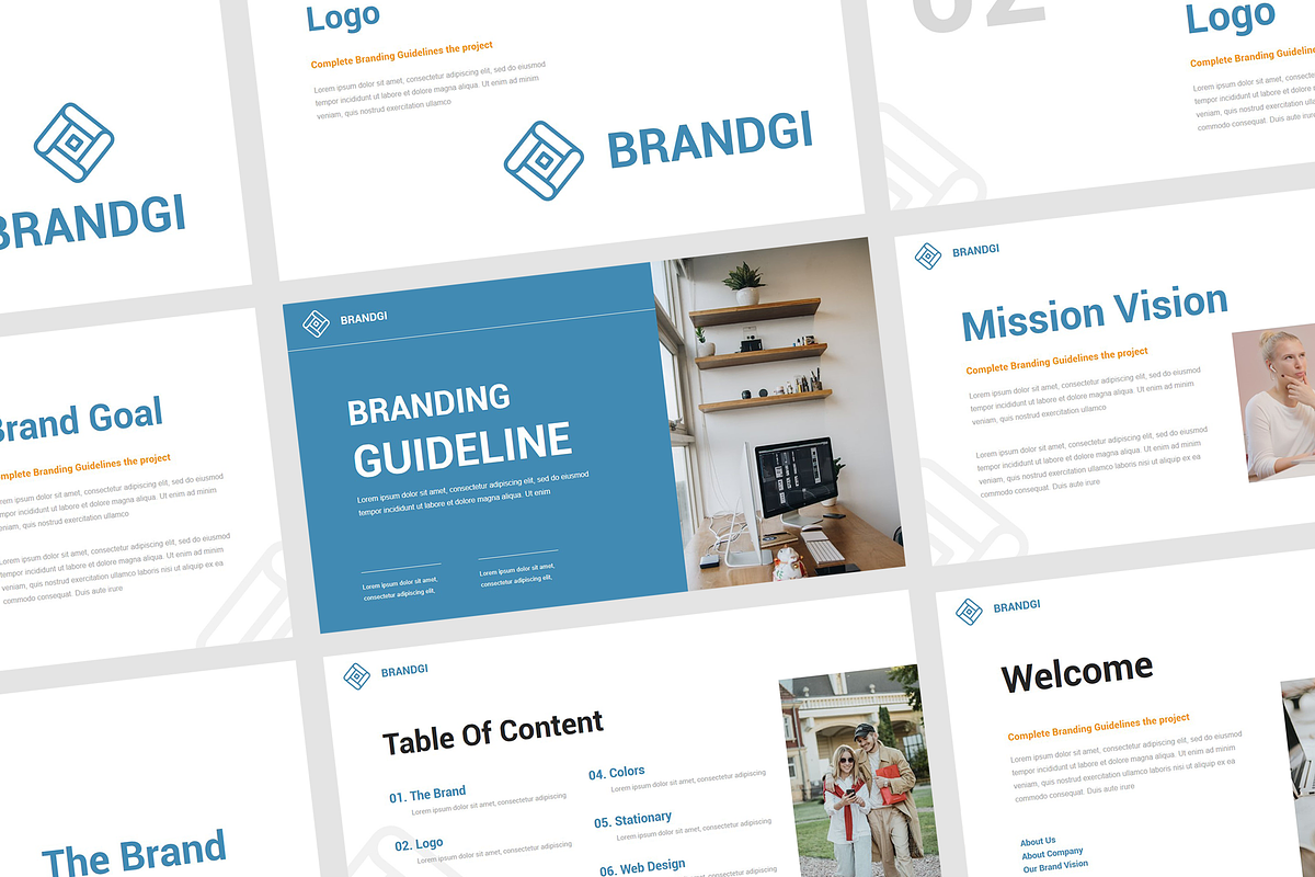 Brand Guideline Powerpoint Template, a Presentation Template by Azruca (Photo 1 of 4)
