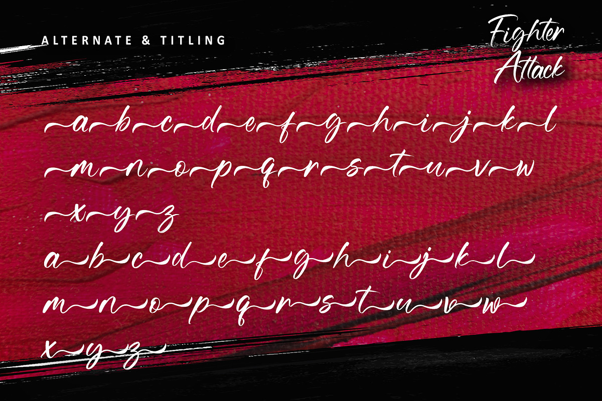 Fighter Attack, a Handwritten Font by Letterara (Photo 13 of 15)