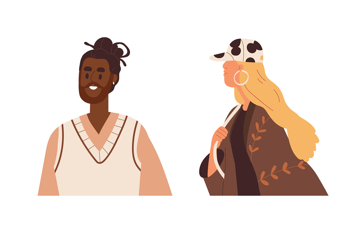 Happy modern people portraits set, a Person Illustration by Good Studio (Photo 2 of 8)