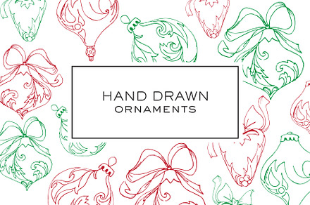 Hand Drawn Christmas Ornaments