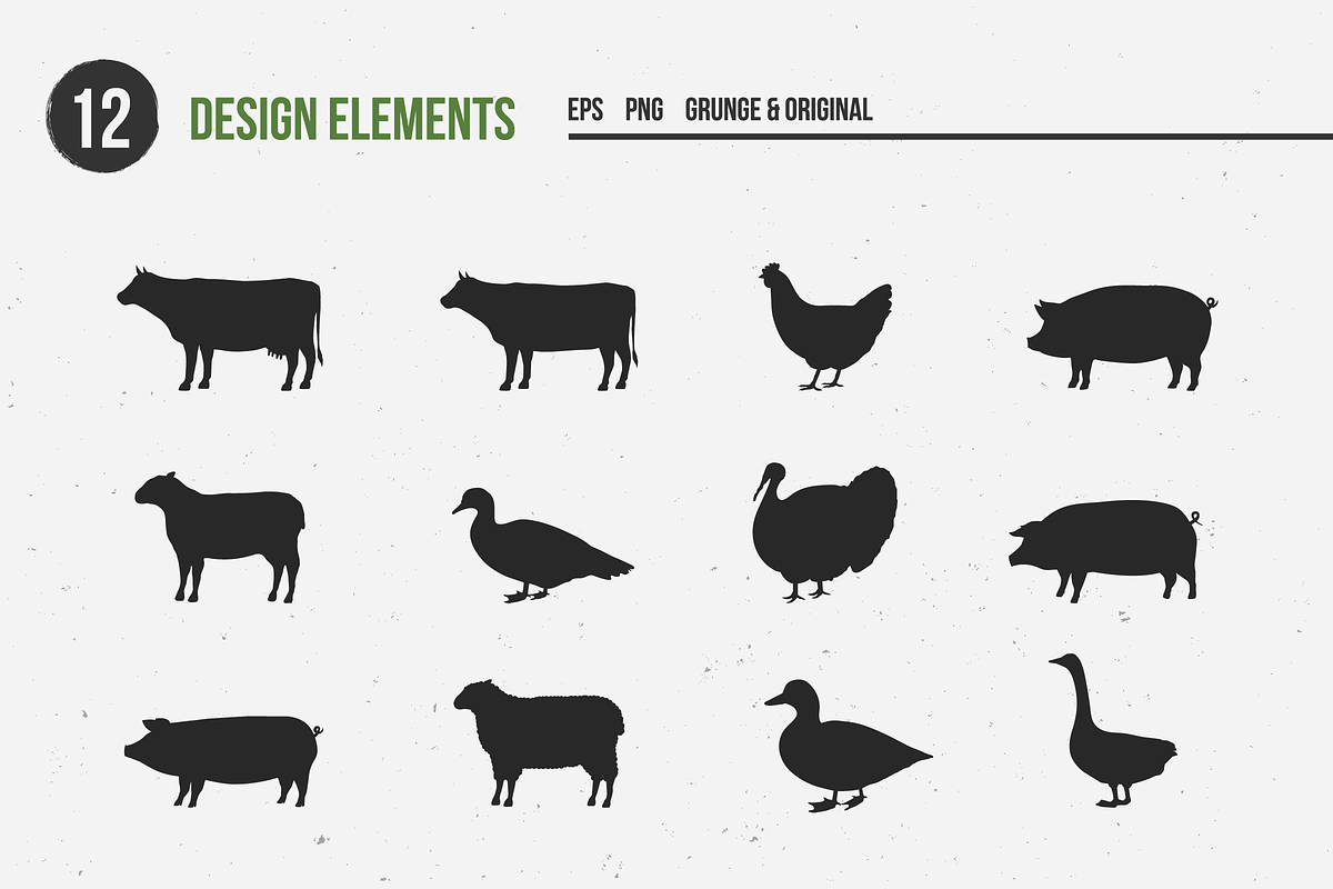 Farm Animals Logo & Graphics, a Branding & Logo Template by DenysHolovatiuk (Photo 6 of 13)