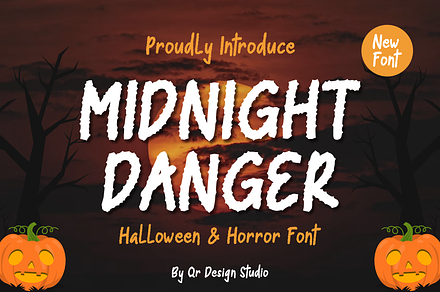 Midnight Danger - Halloween Font, a Handwritten Font by QR Design Studio