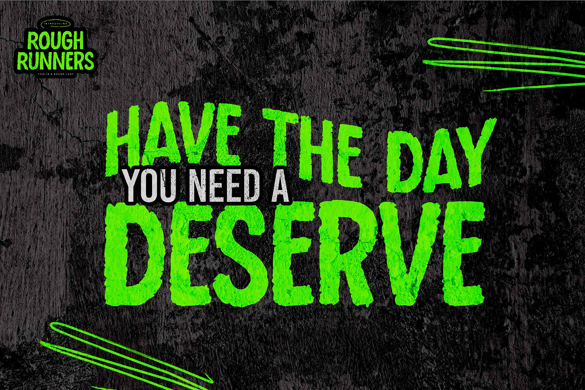 Rough Runners – This is a Rough Font, a Sans Serif Font by Gassstype (Photo 8 of 8)