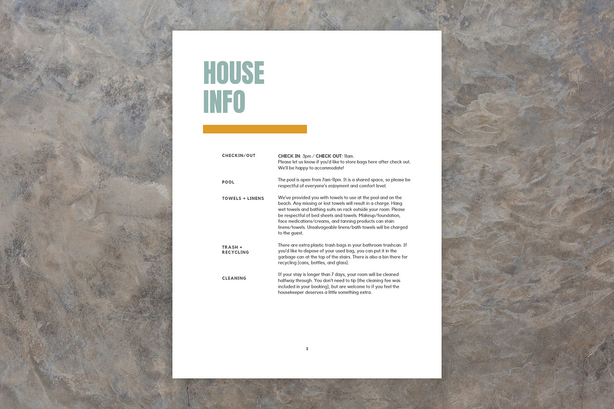 Moderno Welcome Book for Airbnb Host, a Templates & Theme by Kin Studio (Photo 11 of 16)