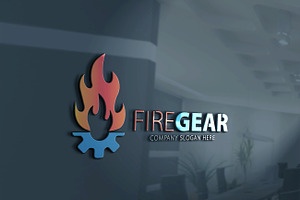 Fire Gear Logo, a Branding & Logo Template by Creative Dezing