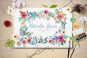 Watercolor flowers, an Illustration by Julycolor (Thumbnail 1 of 4)