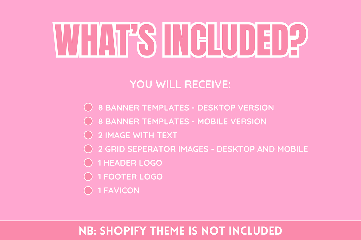 Pink Shop Banner Templates, a Shopify Template by SunshineStudioBoutique (Photo 2 of 7)