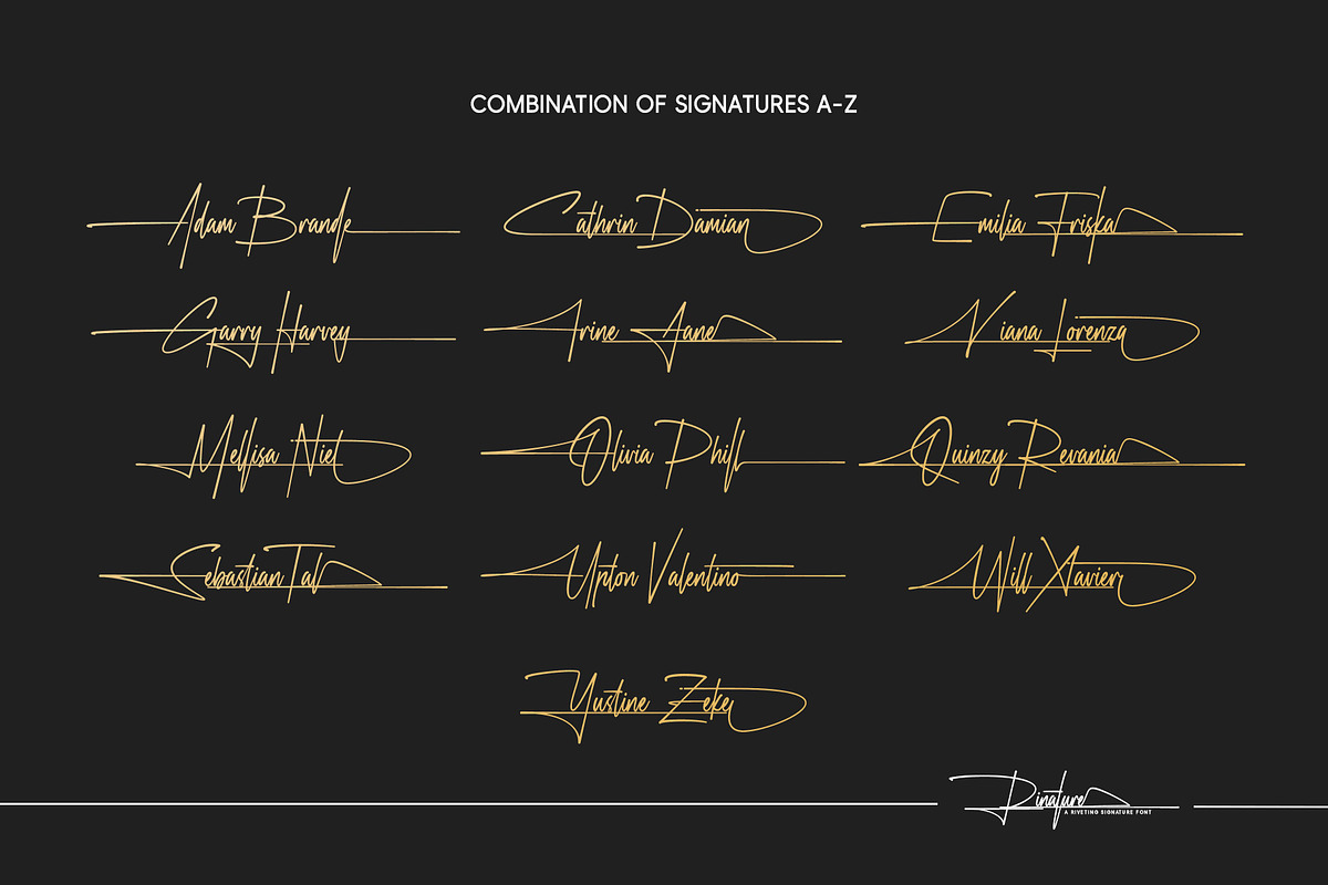 Rinature | Signature Font, a Script Font by Lemonthe (Photo 4 of 9)