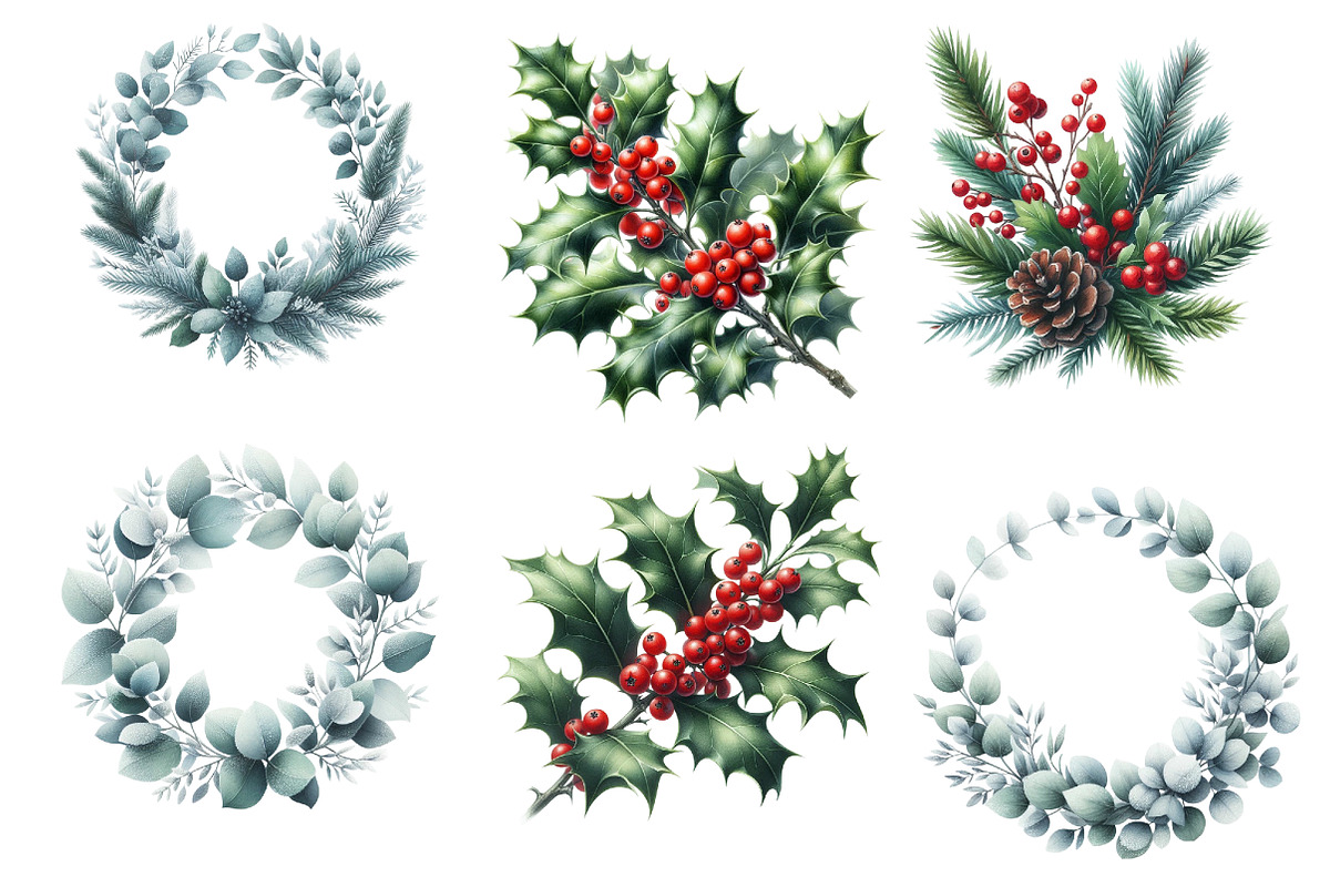 Winter Botanical Clipart, an Illustration by Designworld (Photo 2 of 5)
