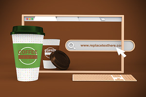 Coffee Cup Website Mockup