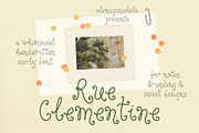 Rue Clementine - curly font, a Handwritten Font by alenaganzhela (Thumbnail 1 of 9)