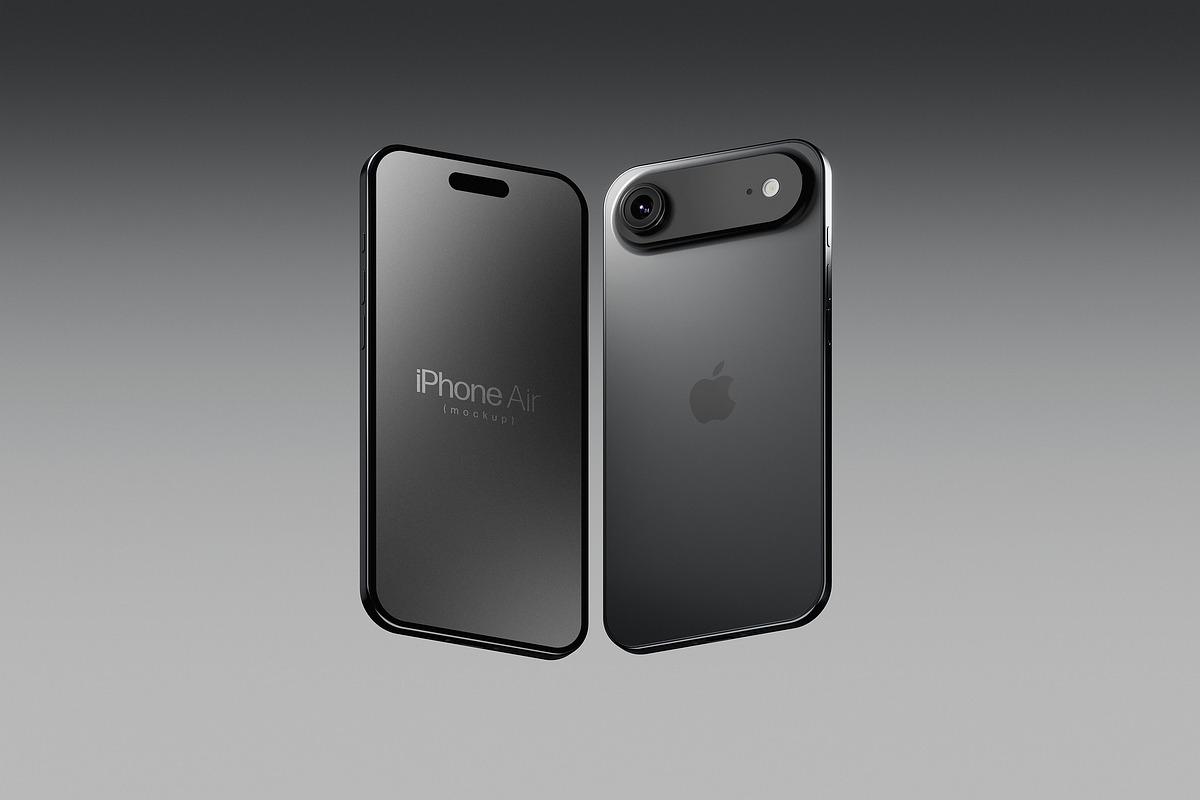 iPhone Air Mockup, an iPhone Mockup by Design Squad (Photo 4 of 4)