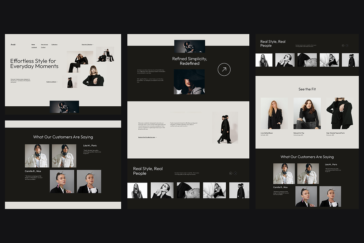 Figma Fashion Brand Landing Page preview 4
