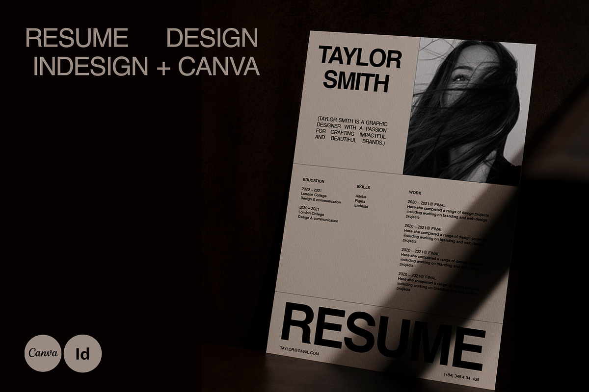 MIEL Resume Template, a Templates & Theme by TheMockeryShop (Photo 1 of 2)
