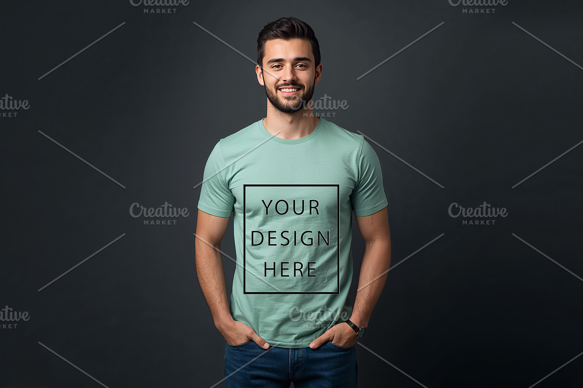 T-Shirt Mockup - Mint Green Edition, a Shirt Mockup by ForhadGFX (Photo 9 of 12)