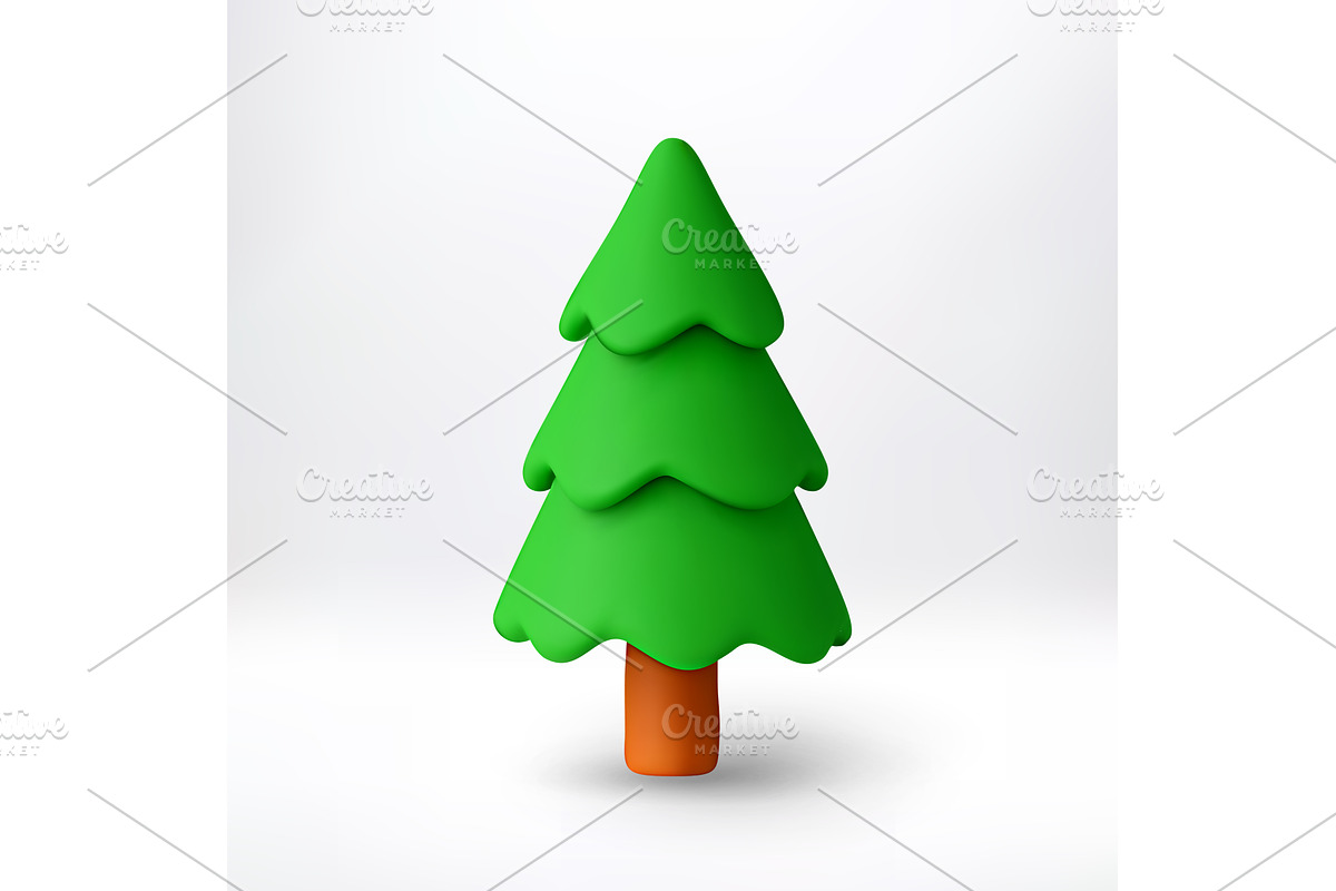 3D Green bubble style christmas tree, an Object Illustration by Abscent