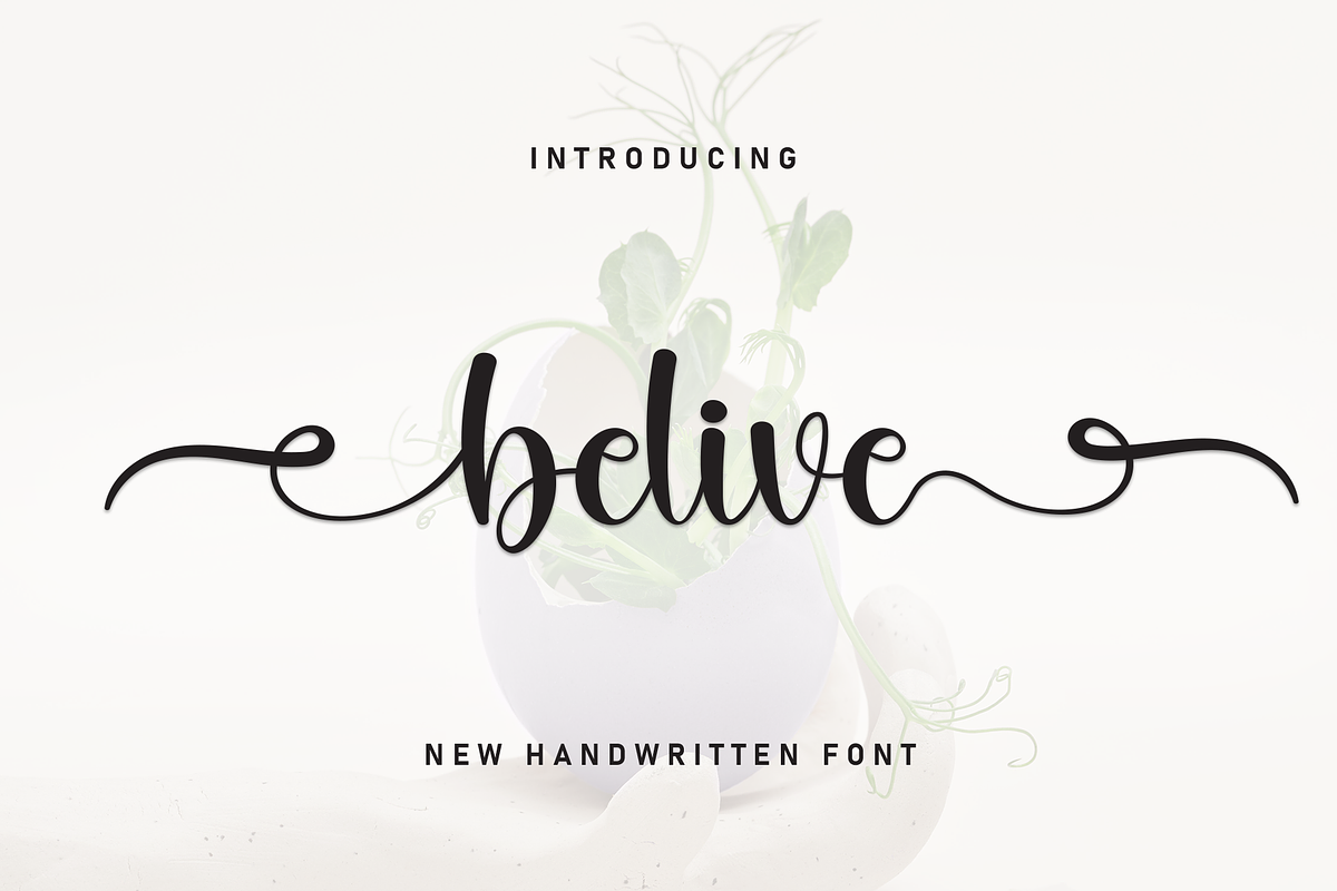 Belive | Script Font, a Handwritten Font by Scratchones (Photo 1 of 9)