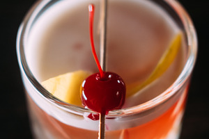 Classic cocktail refreshing alcohol drink cherry, a Food & Drink Photo by Photo Drive Studio