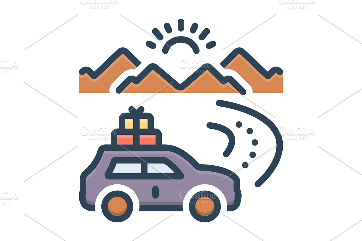 Trip travel color icon, a Duotone Icon by Creative priyanka