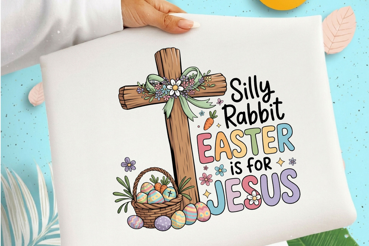 Silly Rabbit Easter is for Jesus PNG, an Illustration by Designking (Photo 5 of 6)