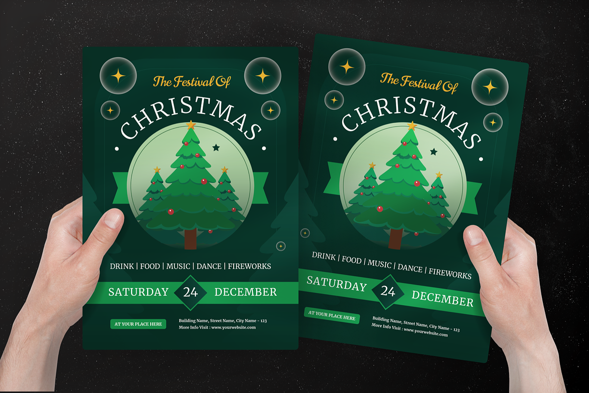 Festival Christmas Flyer, a Flyer Template by Annora Studio (Photo 4 of 4)