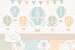 Pastel Hot Air Balloons & Patterns, an Illustration by Amanda Ilkov
