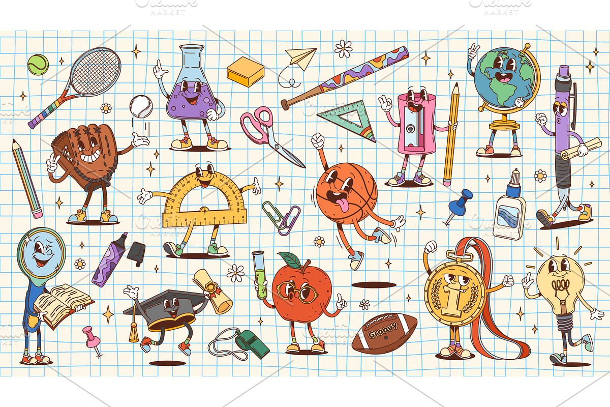 Groovy school and education, an Education Illustration by Buch&Bee