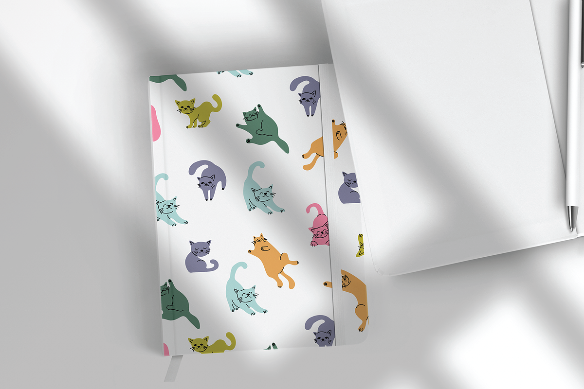 LAZY CATS (10 cats + patterns), an Animal Illustration by Bonfloret Studio (Photo 3 of 10)