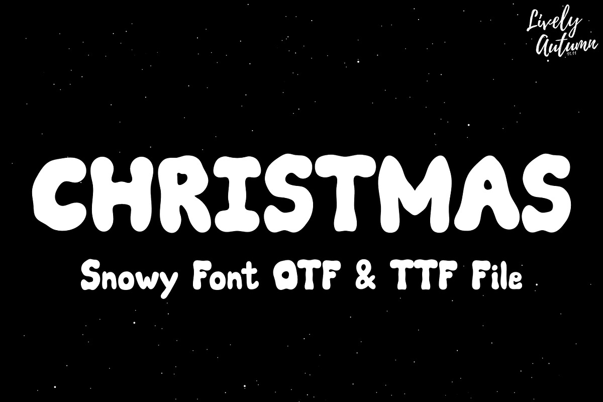 Snowy Font, a Handwritten Font by LivelyAutumn11.11 (Photo 1 of 3)