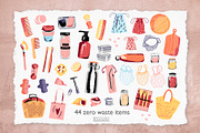 Zero Waste Eco Living Kit, a Food Illustration by kilaniants (Thumbnail 2 of 12)