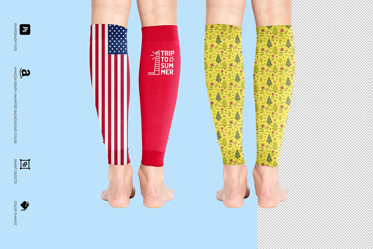Calf Sleeves Mock-Up, a Product Mockup by Mock-up Store (Photo 2 of 6)