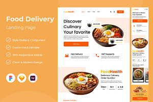 FoodHealth - Food Delivery Landing