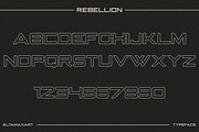 Rebellion Futuristic Font, a Sans Serif Font by EltaMaxArt (Thumbnail 8 of 10)