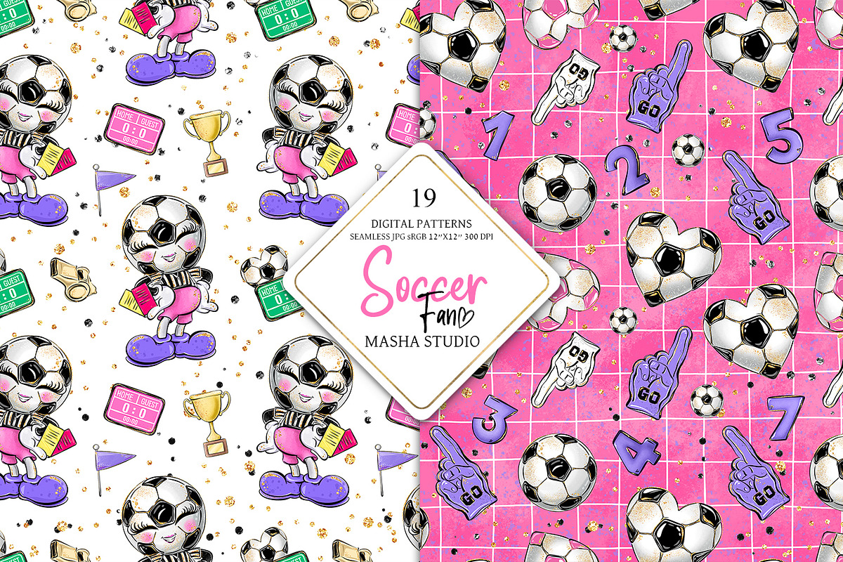 Soccer Seamless Digital Papers, a Pattern Graphic by Masha  Studio (Photo 6 of 8)