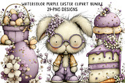 Watercolor Purple Easter Clipart, an Illustration by Daily.Designs (Thumbnail 1 of 7)