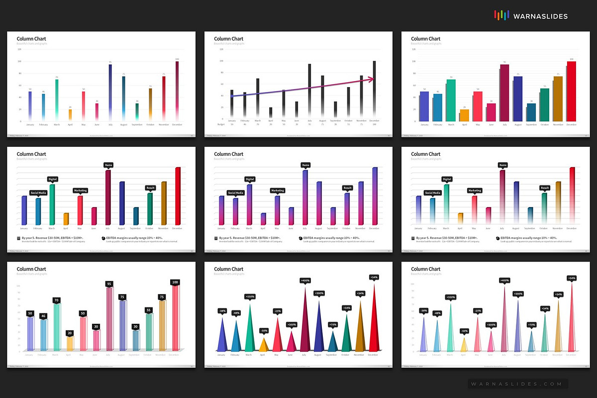 PowerPoint Charts & Graphs, a Presentation Template by Warna Works (Photo 11 of 40)